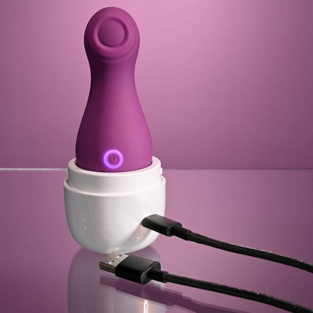 Playboy Pleasure THE JET SET - TAPPING - Purple 10.2 cm Tapping Stimulator with Charging Case Playboy Pleasure