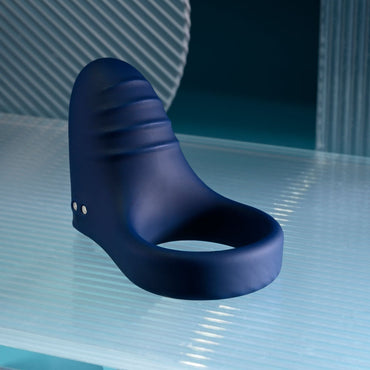 Playboy Pleasure PLEASURE POINT - Blue USB Rechargeable Vibrating Cock Ring Club X