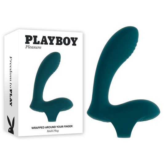 Playboy Pleasure WRAPPED AROUND YOUR FINGER - Green USB Rechargeable Finger Stimulator Playboy Pleasure