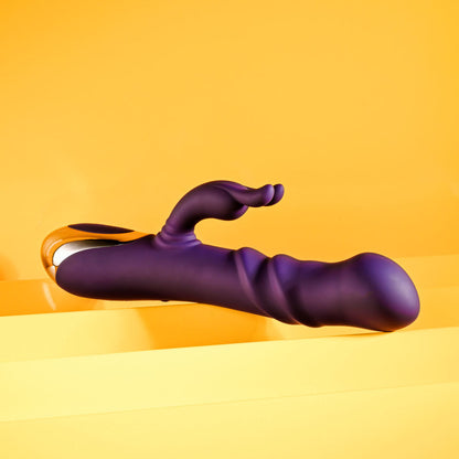 Playboy Pleasure BUNNY PUNCH - Purple 24.4 cm USB Rechargeable Twirling Rabbit Vibrator Playboy Pleasure