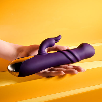 Playboy Pleasure BUNNY PUNCH - Purple 24.4 cm USB Rechargeable Twirling Rabbit Vibrator Playboy Pleasure