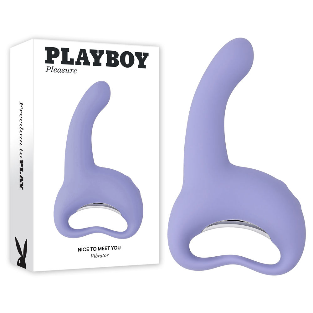 Playboy Pleasure NICE TO MEET YOU - Purple 19.5 cm USB Rechargeable Vibrator Playboy Pleasure