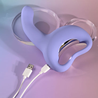 Playboy Pleasure NICE TO MEET YOU - Purple 19.5 cm USB Rechargeable Vibrator Playboy Pleasure