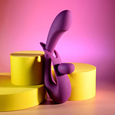 Playboy Pleasure CHA CHA SLIDE - Purple 20 cm USB Rechargeable Rabbit Vibrator Playboy Pleasure