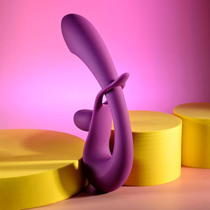 Playboy Pleasure CHA CHA SLIDE - Purple 20 cm USB Rechargeable Rabbit Vibrator Playboy Pleasure