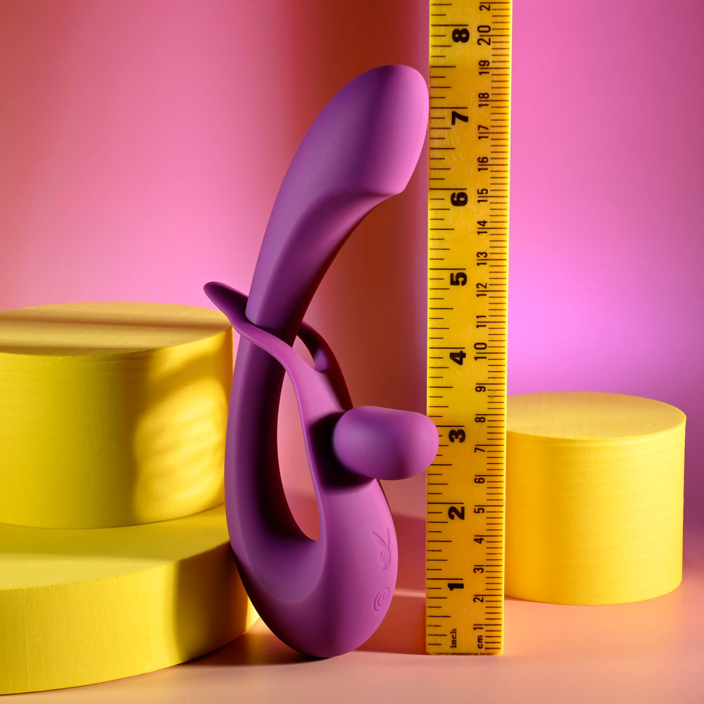 Playboy Pleasure CHA CHA SLIDE - Purple 20 cm USB Rechargeable Rabbit Vibrator Playboy Pleasure
