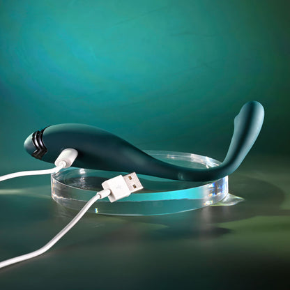 Playboy Pleasure PINPOINT PERFECTION - Green 19.3 cm USB Rechargeable Poseable Vibrator Playboy Pleasure