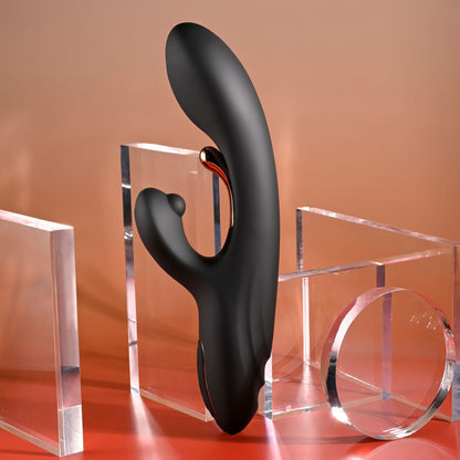 Playboy Pleasure AUREUS - Black 22.7 cm USB Rechargeable Rabbit Vibrator with Internal Flicker Playboy Pleasure