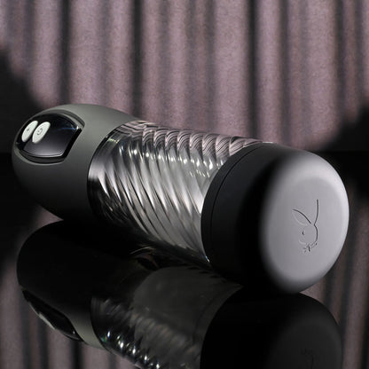 Playboy Pleasure WHIRLWIND - Clear USB Rechargeable Thrusting and Spinning Auto Stroker Playboy Pleasure