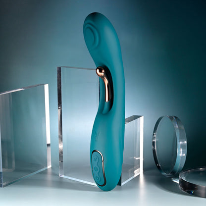 Playboy Pleasure AURELIE - Green 22.7 cm USB Rechargeable Vibrator with Internal Flicker Playboy Pleasure