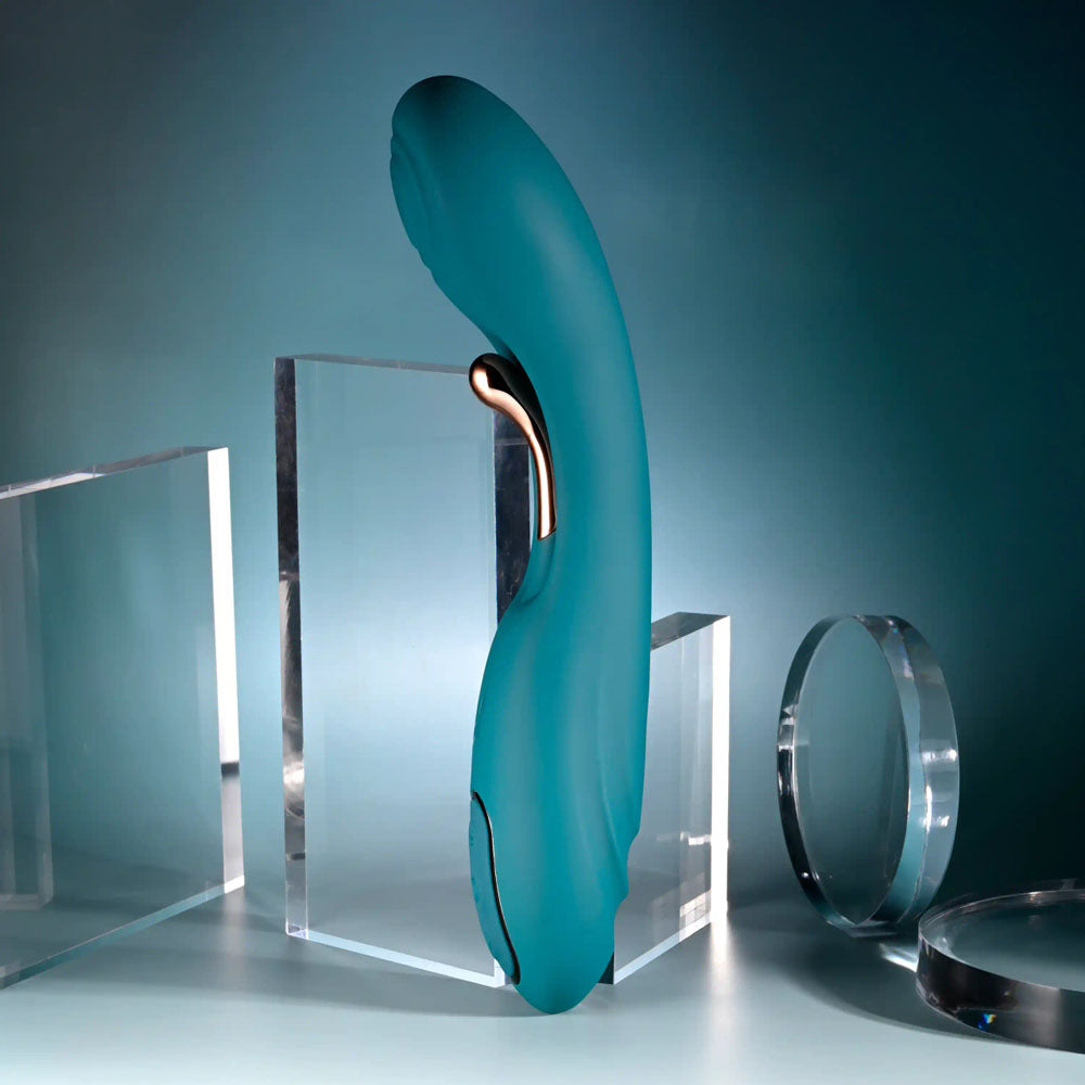 Playboy Pleasure AURELIE - Green 22.7 cm USB Rechargeable Vibrator with Internal Flicker Playboy Pleasure