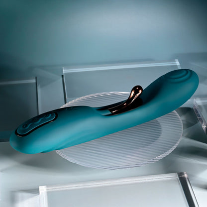 Playboy Pleasure AURELIE - Green 22.7 cm USB Rechargeable Vibrator with Internal Flicker Playboy Pleasure