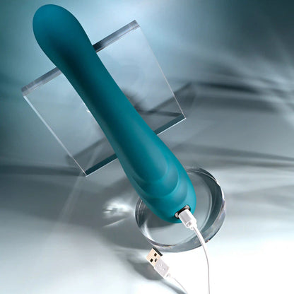 Playboy Pleasure AURELIE - Green 22.7 cm USB Rechargeable Vibrator with Internal Flicker Playboy Pleasure