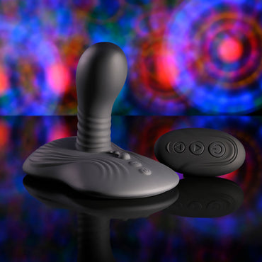 Playboy Pleasure SITTIN & SPINNIN - Black USB Rechargeable Spinning Vibrator & Grinder Pad with Remote Playboy Pleasure