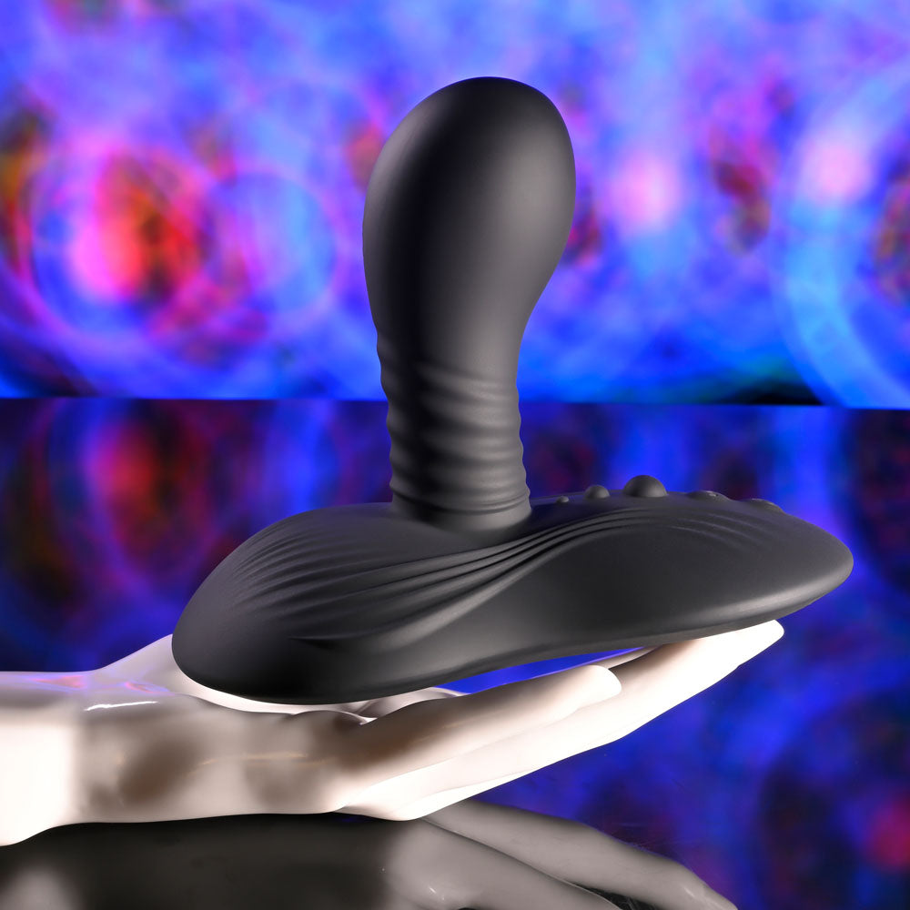 Playboy Pleasure SITTIN & SPINNIN - Black USB Rechargeable Spinning Vibrator & Grinder Pad with Remote Playboy Pleasure