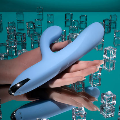 Playboy Pleasure UP AND AWAY - Blue 26.7 cm USB Rechargeable Rabbit Vibrator Playboy Pleasure