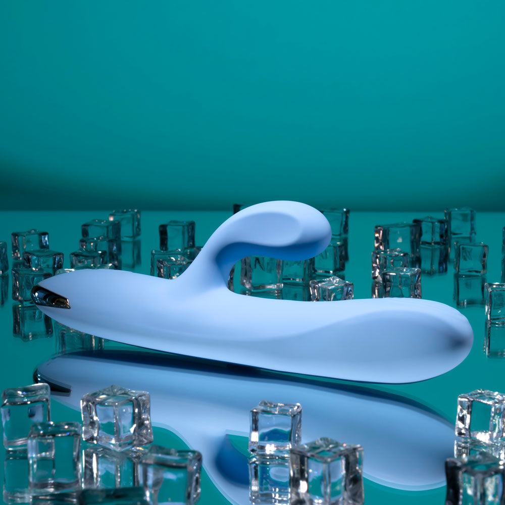 Playboy Pleasure UP AND AWAY - Blue 26.7 cm USB Rechargeable Rabbit Vibrator Playboy Pleasure