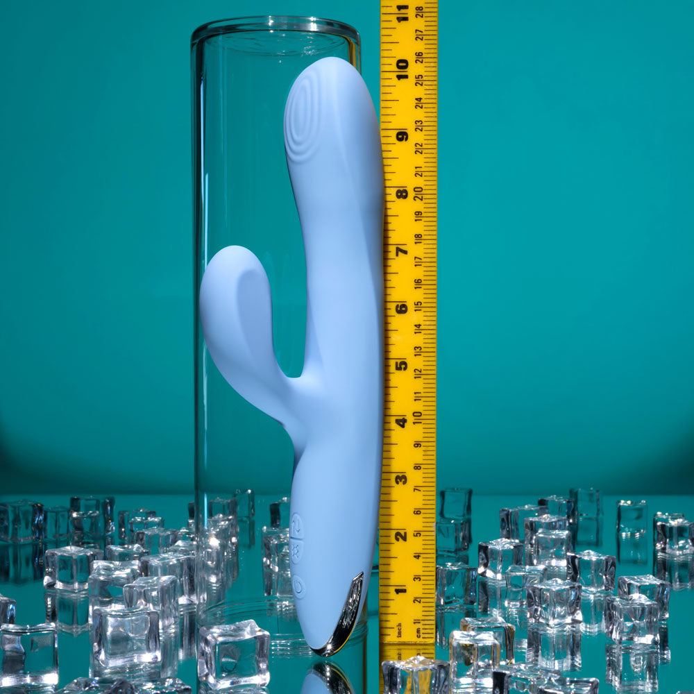 Playboy Pleasure UP AND AWAY - Blue 26.7 cm USB Rechargeable Rabbit Vibrator Playboy Pleasure