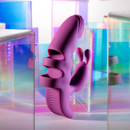 Playboy Pleasure LEND A HAND - Purple USB Rechargeable Finger Vibrator Playboy Pleasure
