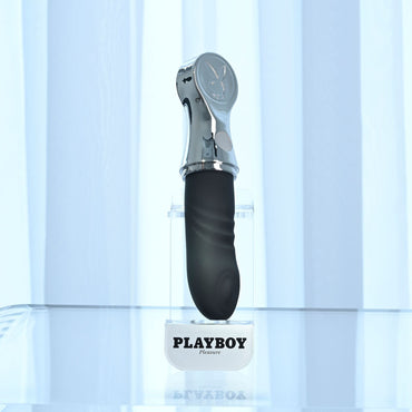 Playboy Pleasure BON VOYAGE - Black/Chrome 18.7 cm USB-C Rechargeable Tapping Vibrator Playboy Pleasure