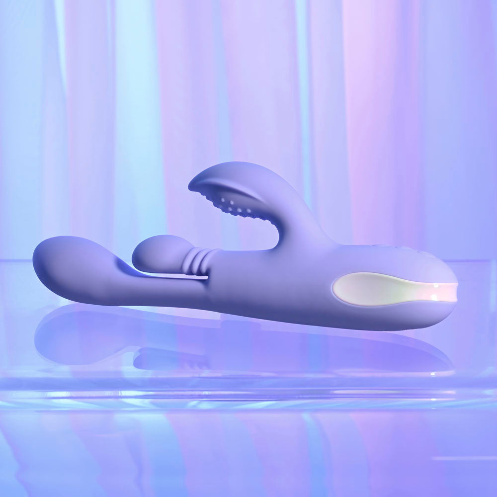 Playboy Pleasure NUBBIN RUBBIN - Purple 24.1 cm USB Rechargeable Thrusting Rabbit Vibrator Playboy Pleasure