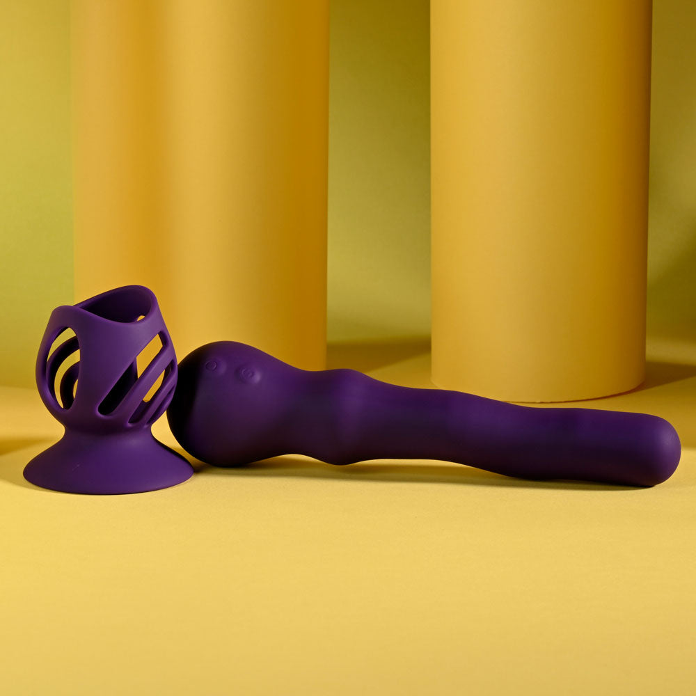 Playboy Pleasure WIGGLE IT - Purple 23.9 cm USB Rechargeable Wiggling Vibrator