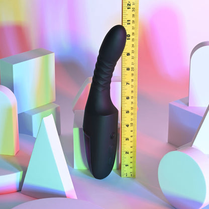 Playboy Pleasure OVERDRIVE - Black 28.2 cm USB Rechargeable Thrusting Vibrator