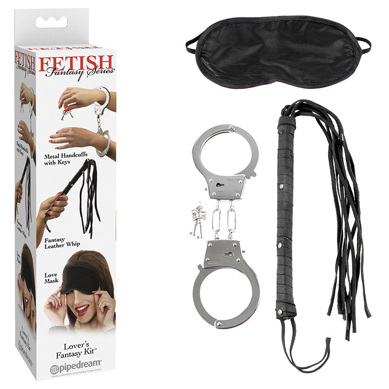 Fetish Fantasy Series Lover's Fantasy Kit - Bondage Kit - 3 Piece Set Black - Club X