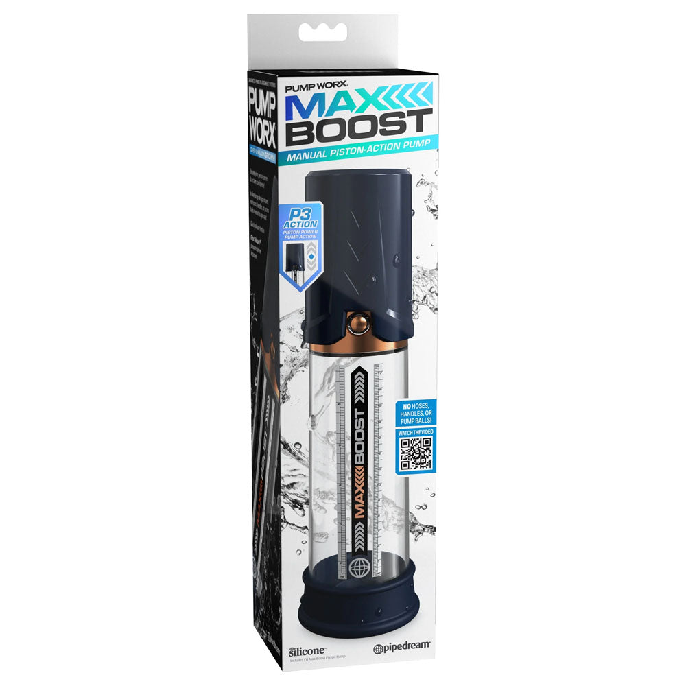Pump Worx Max Boost - Blue - Blue Penis Pump Pipedream