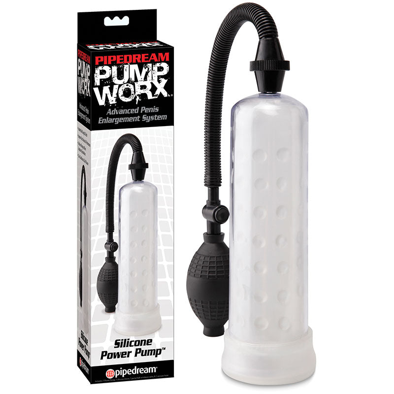 Pump Worx Silicone Power Pump - Clear Penis Pump Clear - Club X