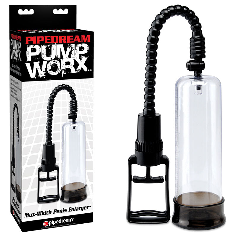 Pump Worx Max-Width Penis Enlarger - Clear/Black Penis Pump Pipedreams