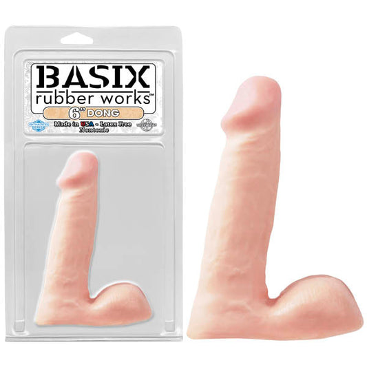 Basix Rubber Works 6'' Dong - Flesh 15.25 cm (6'') Dong Pipedreams