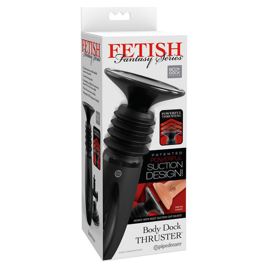 Fetish Fantasy Series Body Dock Handheld - USB Rechargeable Thrusting Machine with Suction Base Black - Club X