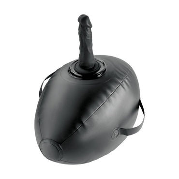 Fetish Fantasy Series Body Dock Inflatable Love Ball - Black Inflatable Cushion with Black 15.2 cm Dildo