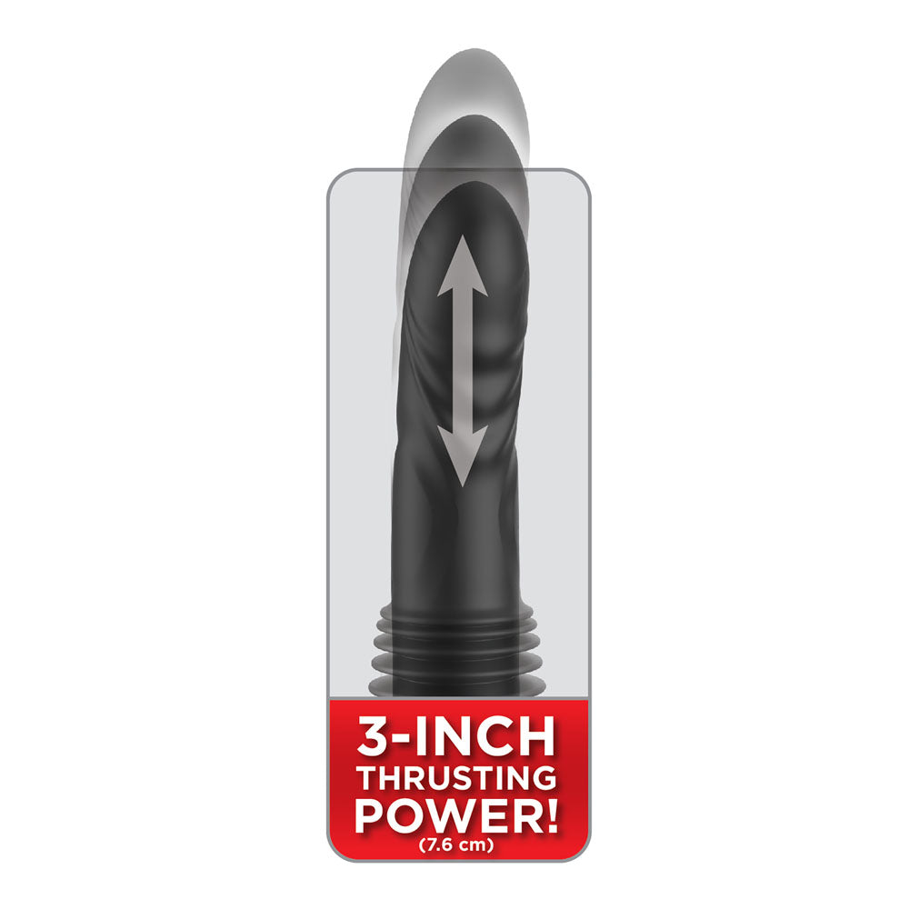FFS Ultimate Silicone Thruster - Black - Black USB Rechargeable Thrusting Vibrator Pipedream