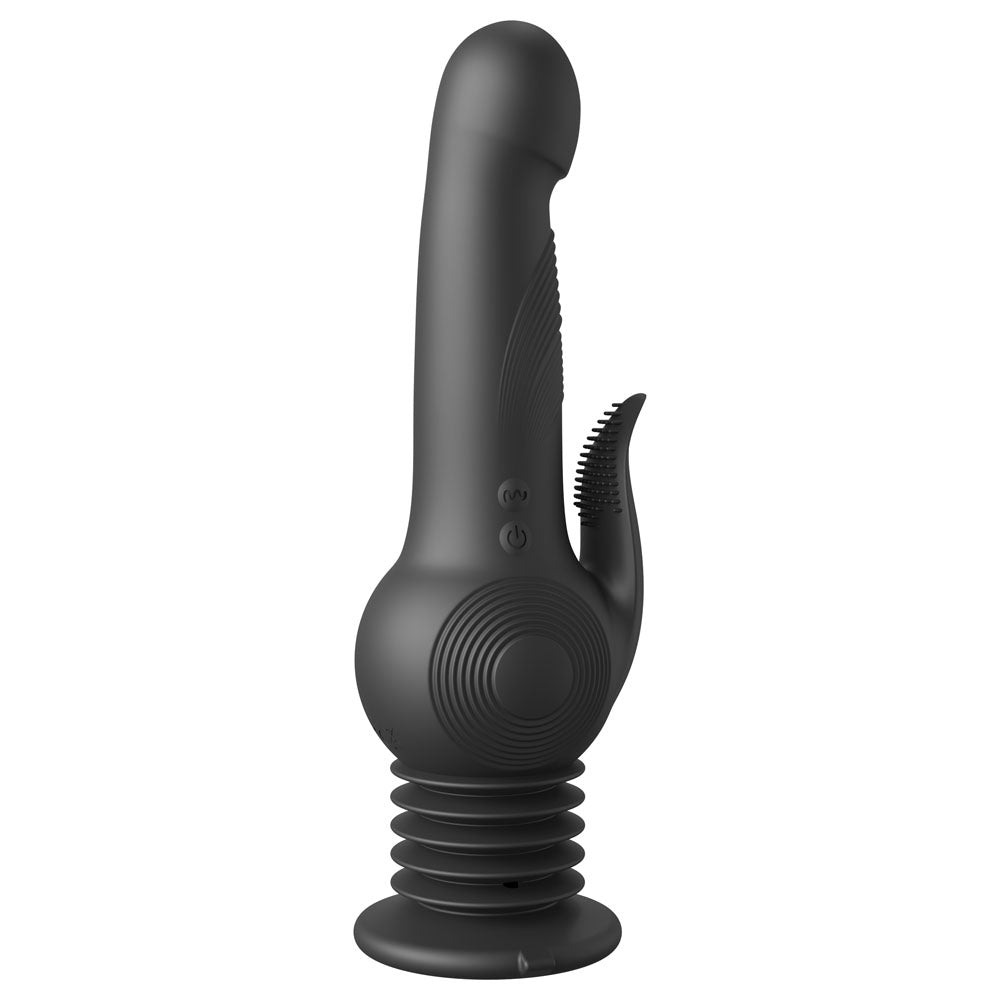 Fetish Fantasy Series Pogo Thruster - Black USB Rechargeable 23.5 cm Gyrating Rabbit Vibrator Pipedream