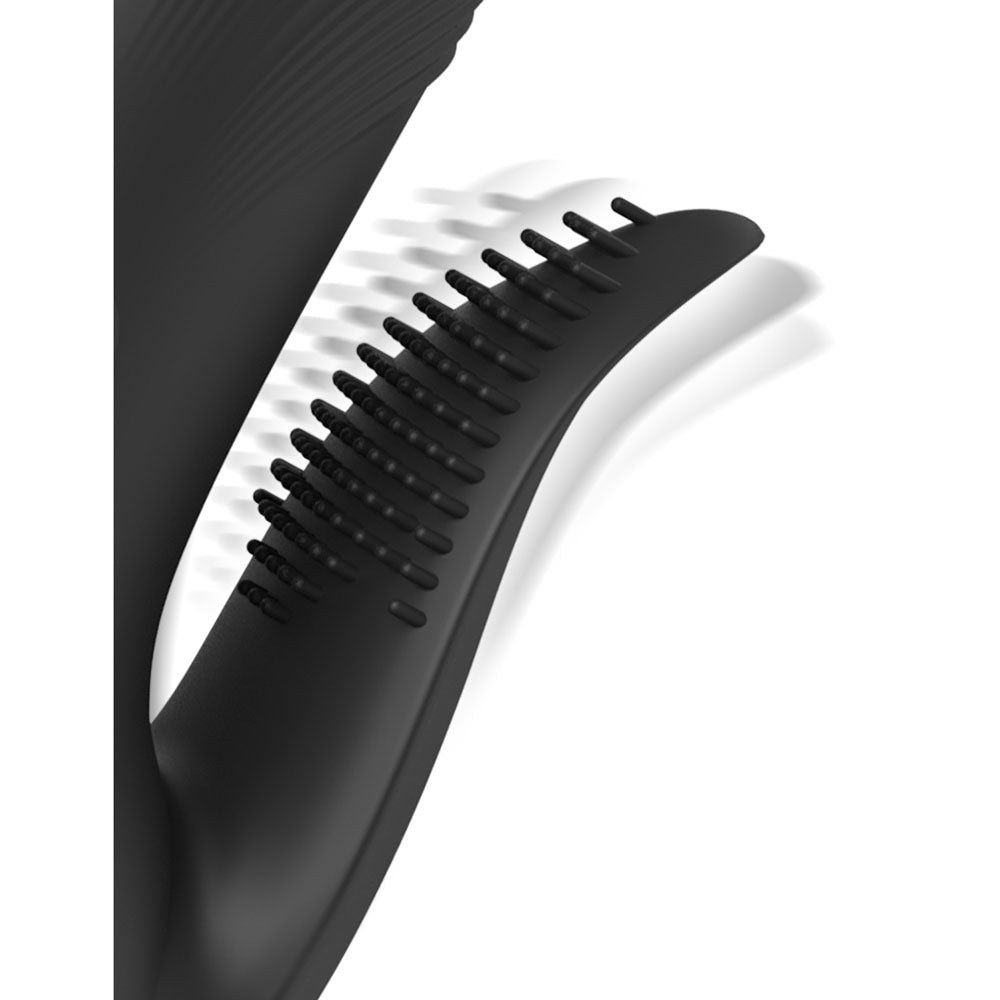 Fetish Fantasy Series Pogo Thruster - Black USB Rechargeable 23.5 cm Gyrating Rabbit Vibrator Pipedream