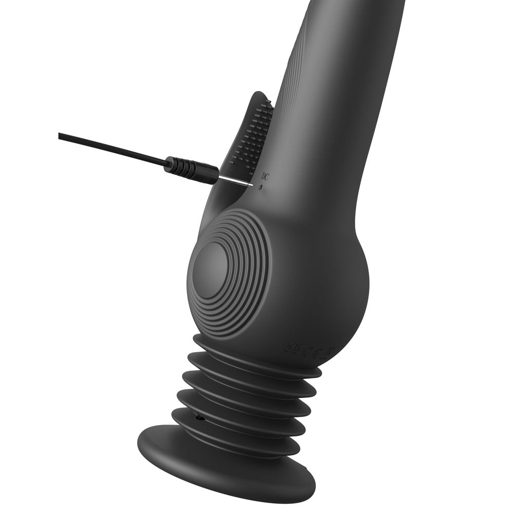Fetish Fantasy Series Pogo Thruster - Black USB Rechargeable 23.5 cm Gyrating Rabbit Vibrator Pipedream