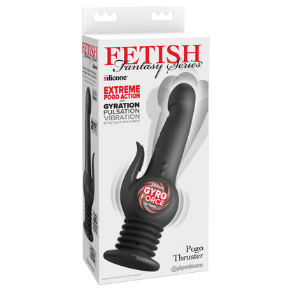 Fetish Fantasy Series Pogo Thruster - Black USB Rechargeable 23.5 cm Gyrating Rabbit Vibrator Pipedream