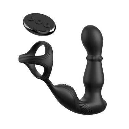 Anal Fantasy Elite Ass-Gasm Slide & Glide - Black USB Rechargeable Prostate Massage with Cock Ring Pipedream