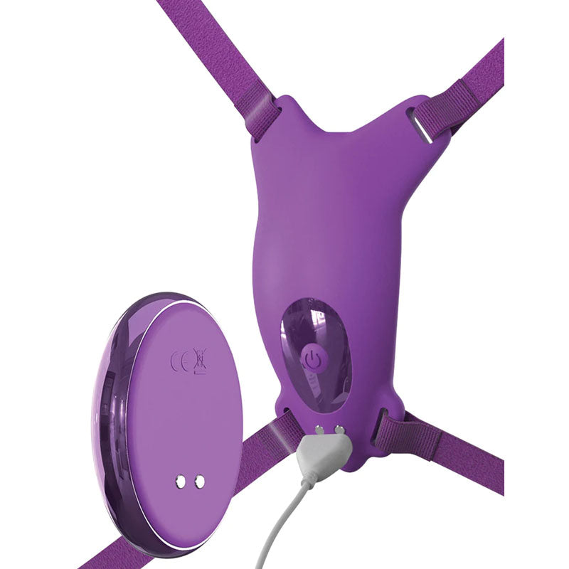 Fantasy For Her Ultimate Butterfly Strap-On - Purple USB Rechargeable Strap-On Stimulator Pipedream