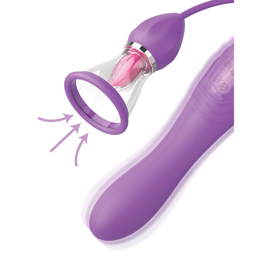 Fantasy For Her Her Ultimate Pleasure Max - Purple USB Rechargeable Vibrator with Flicking Stimulator Pipedream