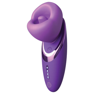 Fantasy For Her Pleasure Sucker - Purple USB Rechargeable Sucking, Licking & Vibrating Stimulator Pipedream