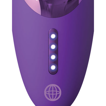 Fantasy For Her Pleasure Sucker - Purple USB Rechargeable Sucking, Licking & Vibrating Stimulator Pipedream