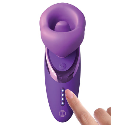 Fantasy For Her Pleasure Sucker - Purple USB Rechargeable Sucking, Licking & Vibrating Stimulator Pipedream