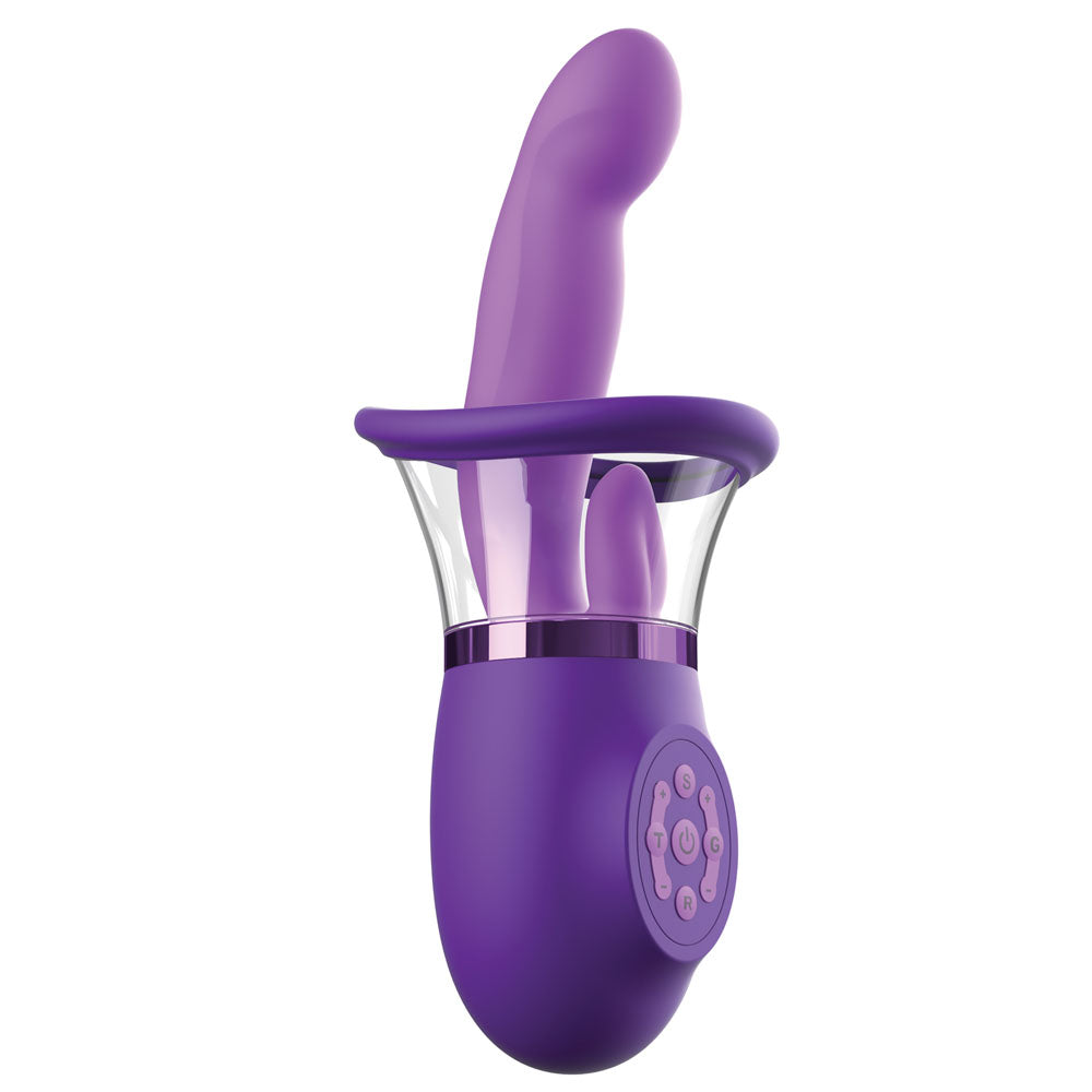 Fantasy For Her Ultimate Pleasure Pro Plus - Purple USB Rechargeable Sucking Licking & Flicking Vibrator Pipedream