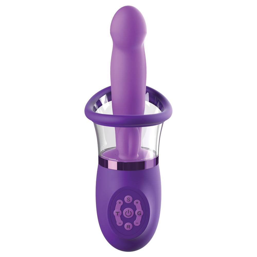 Fantasy For Her Ultimate Pleasure Pro Plus - Purple USB Rechargeable Sucking Licking & Flicking Vibrator Pipedream