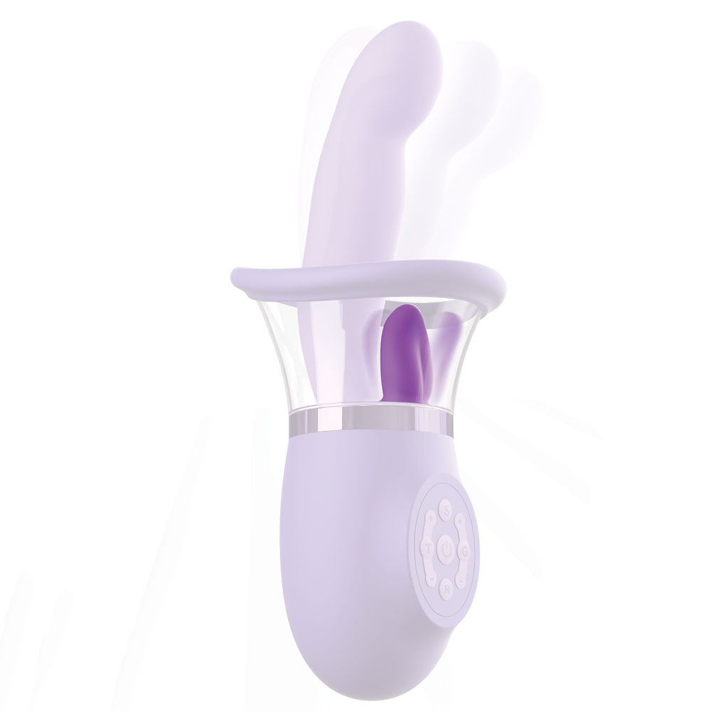 Fantasy For Her Ultimate Pleasure Pro Plus - Purple USB Rechargeable Sucking Licking & Flicking Vibrator Pipedream