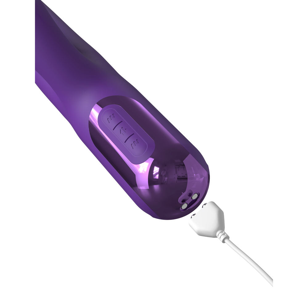 Fantasy For Her Super SoniX Thruster - Purple USB Rechargeable Thrusting Rabbit Vibrator Pipedream
