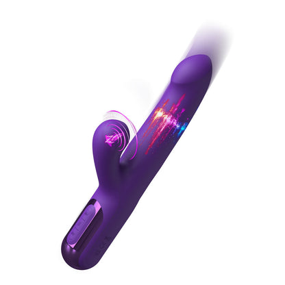Fantasy For Her Super SoniX Thruster - Purple USB Rechargeable Thrusting Rabbit Vibrator Pipedream